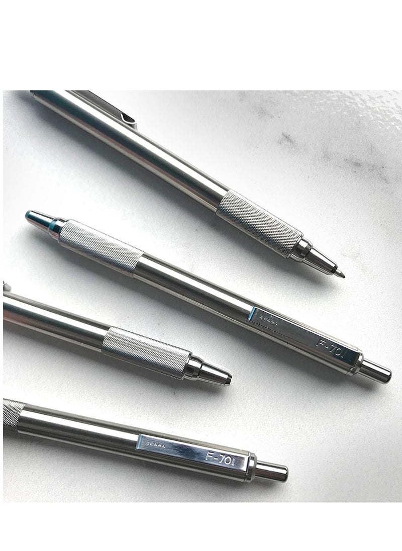 ZEBRA Zebra Pen F-701 Retractable Ballpoint Pen, Stainless Steel Barrel, Fine Point, 0.8mm, Black Ink, 1-Pack  - Image 3