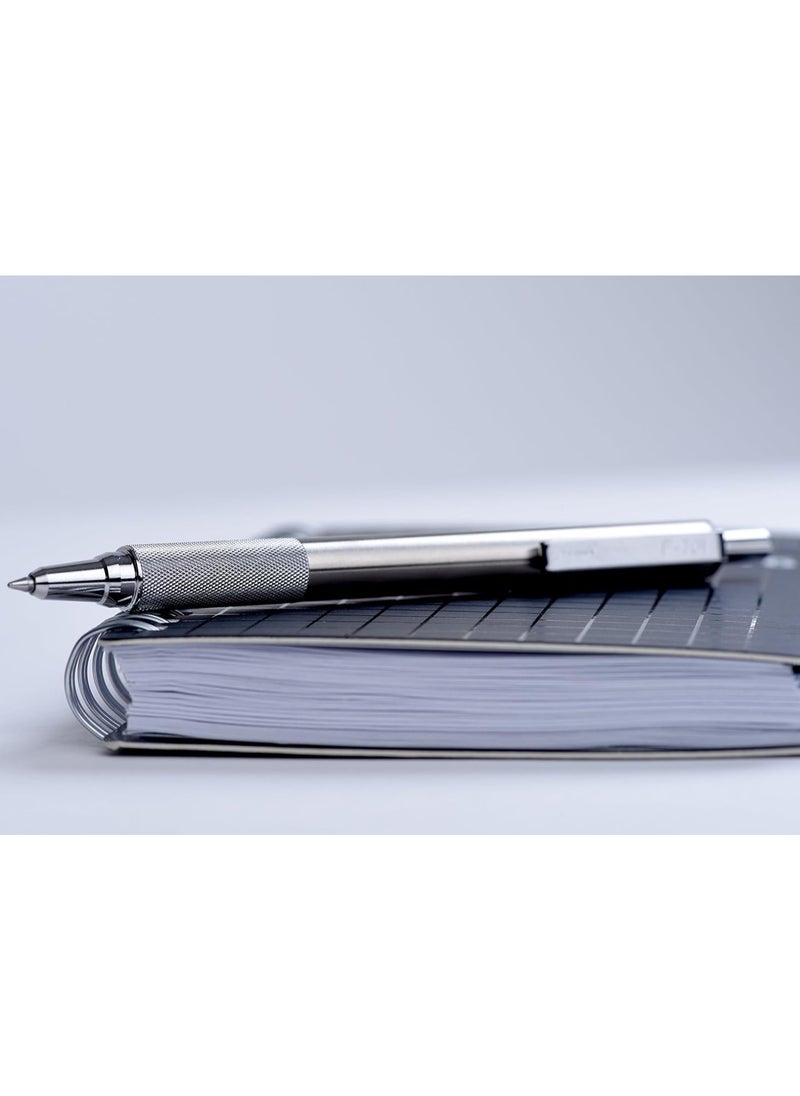 ZEBRA Zebra Pen F-701 Retractable Ballpoint Pen, Stainless Steel Barrel, Fine Point, 0.8mm, Black Ink, 1-Pack  - Image 4
