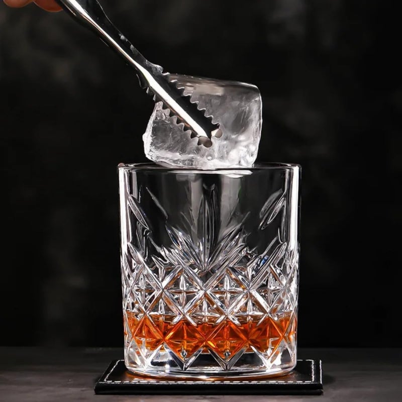 PrimeWorld كؤوس ويسكي كريستال أوروبية من كراون مجموعة من 6 قطع - 300 مل زجاج بار للشرب بوربون، ويسكي، سكوتش، كوكتيلات، كونياك - كؤوس كوكتيل قديمة الطراز - Image 1