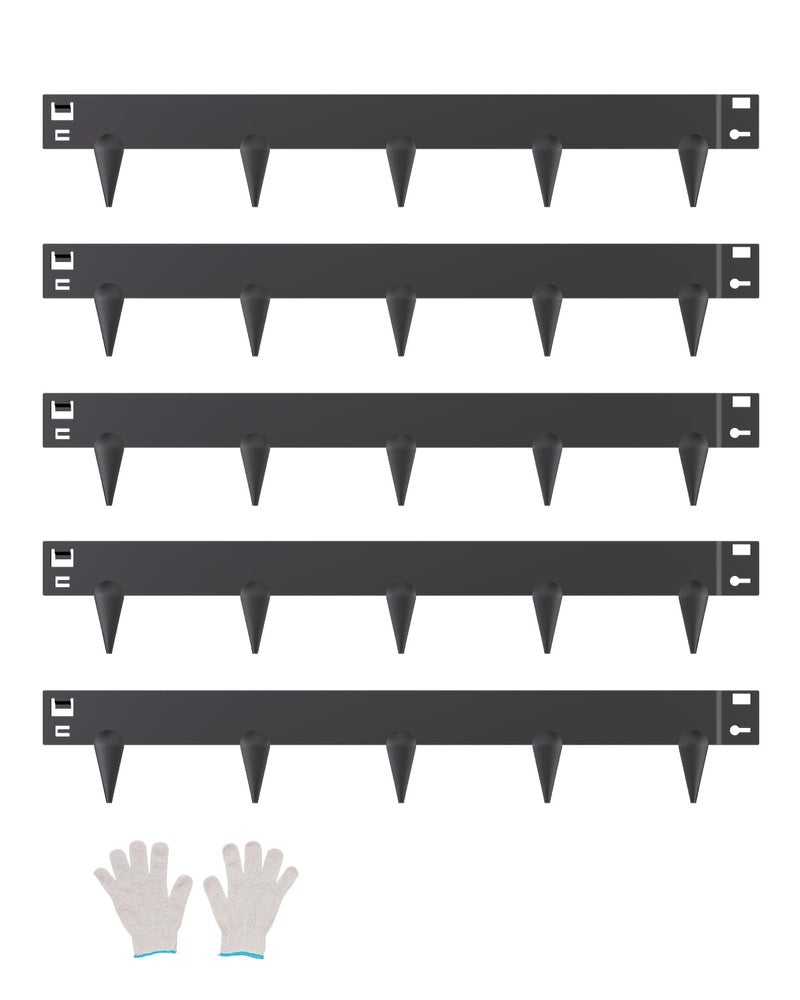 VEVOR Steel Landscape Edging, 5 Packs 39 x 3 in Rust-Resistant Metal Landscape Edging, Bendable Garden Edging Border, Heavy Duty Lawn Edging, Easy-to-Install, Flower Bed Yard Pathway Divider Black - Image 1