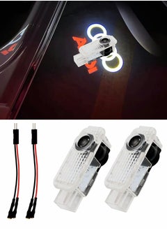 LED Car Door Logo Lights, Welcome Lights Puddle Light Ghost Shadow Light Compatible with Accessories A1/A3/A4/A5/A6/A7/A8/B5/B6/B7/B8/C5/C6/C7/Q3/Q5/Q7/TT/8V/R8/8L/8P Series  2Pcs