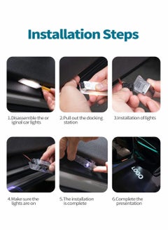 Excefore LED Car Door Logo Lights, Welcome Lights Puddle Light Ghost Shadow Light Compatible with Accessories A1/A3/A4/A5/A6/A7/A8/B5/B6/B7/B8/C5/C6/C7/Q3/Q5/Q7/TT/8V/R8/8L/8P Series  2Pcs  - Image 3