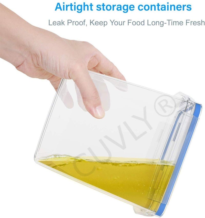 CUVLY Air Tight Food Storage Containers Kitchen Containers for Storage Set Plastic Storage Box for Kitchen Airtight Containers Storage Jar Set for Kitchen Storage 6 pcs set 2000 ml - Image 3
