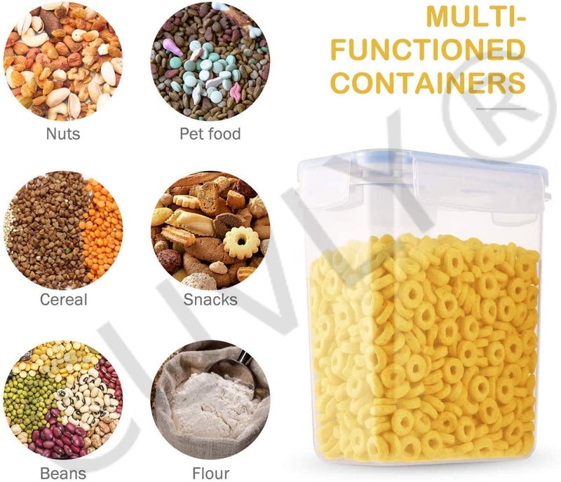 CUVLY Air Tight Food Storage Containers Kitchen Containers for Storage Set Plastic Storage Box for Kitchen Airtight Containers Storage Jar Set for Kitchen Storage 6 pcs set 2000 ml - Image 2