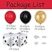 Eopelsm Casino Theme Party Decorations 133PCS Red and Black Gold Balloon Garland Arch Kit with Dice Foil Balloons for Las Vegas Theme Birthday Party Decorations - Image 4