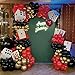 Eopelsm Casino Theme Party Decorations 133PCS Red and Black Gold Balloon Garland Arch Kit with Dice Foil Balloons for Las Vegas Theme Birthday Party Decorations - Image 2