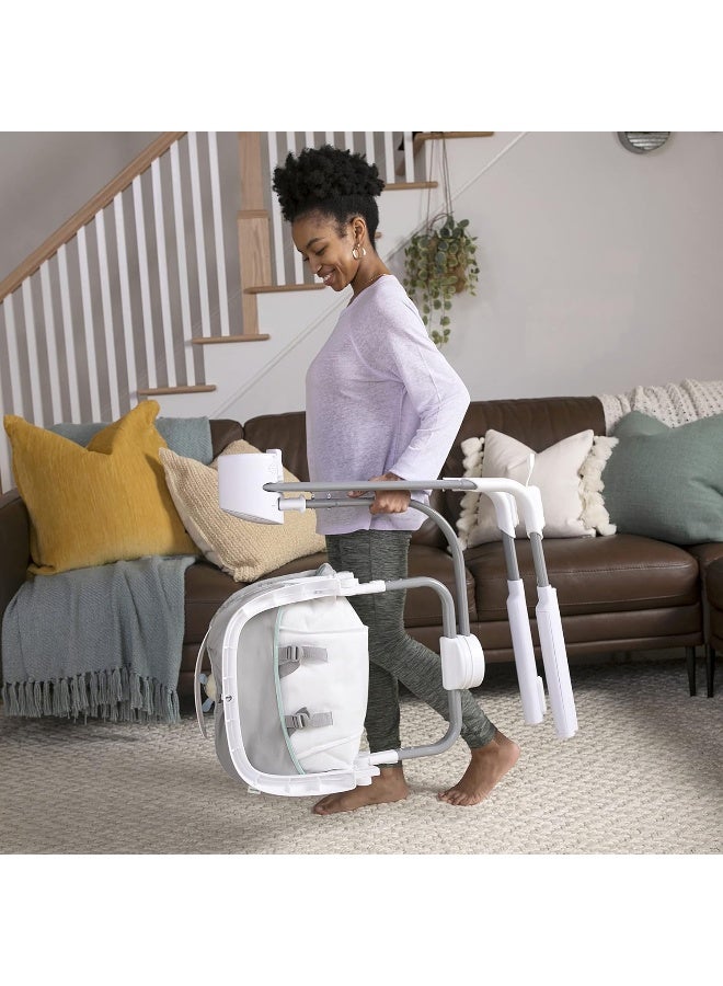 Ingenuity Anyway Sway 5-Speed Multi-Direction Portable Foldable Baby Swing & Infant Seat with Vibrations, Nature Sounds - Image 4