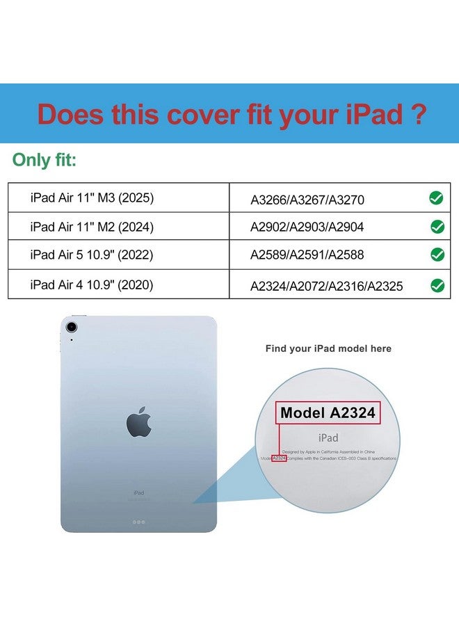 بروكاس جراب ProCase Smart لجهاز iPad Air 11 بوصة M3 M2 2025 2024/10.9 Air 5th 4th Generation 2022 2020، غطاء واقٍ لجهاز Air 5 4 - أسود - Image 2