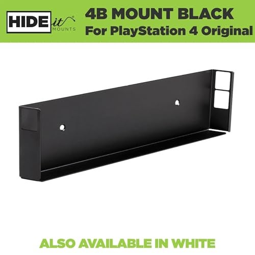 HIDEit Mounts 4 Original PS4 Mount, Black Steel Wall Mount for PS4 Original, Safely Store PS4 Console Near or Behind TV - Image 3