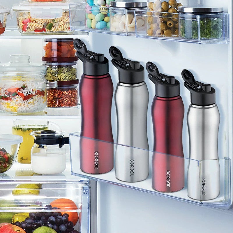 BOROSIL زجاجة ماء من الفولاذ المقاوم للصدأ Grip n Sip، 750 مل - Image 4