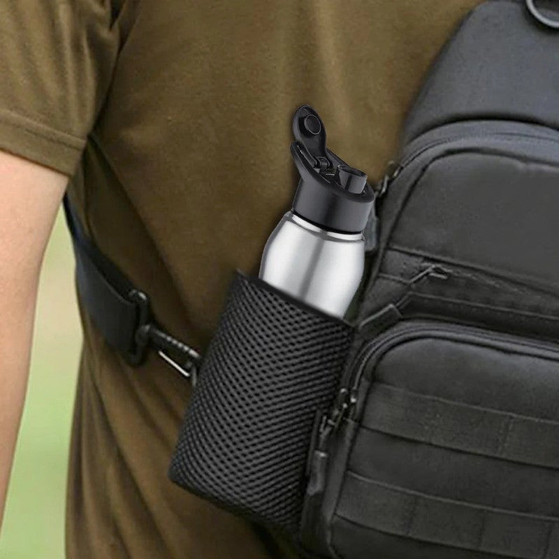 BOROSIL زجاجة ماء من الفولاذ المقاوم للصدأ Grip n Sip، 750 مل - Image 3