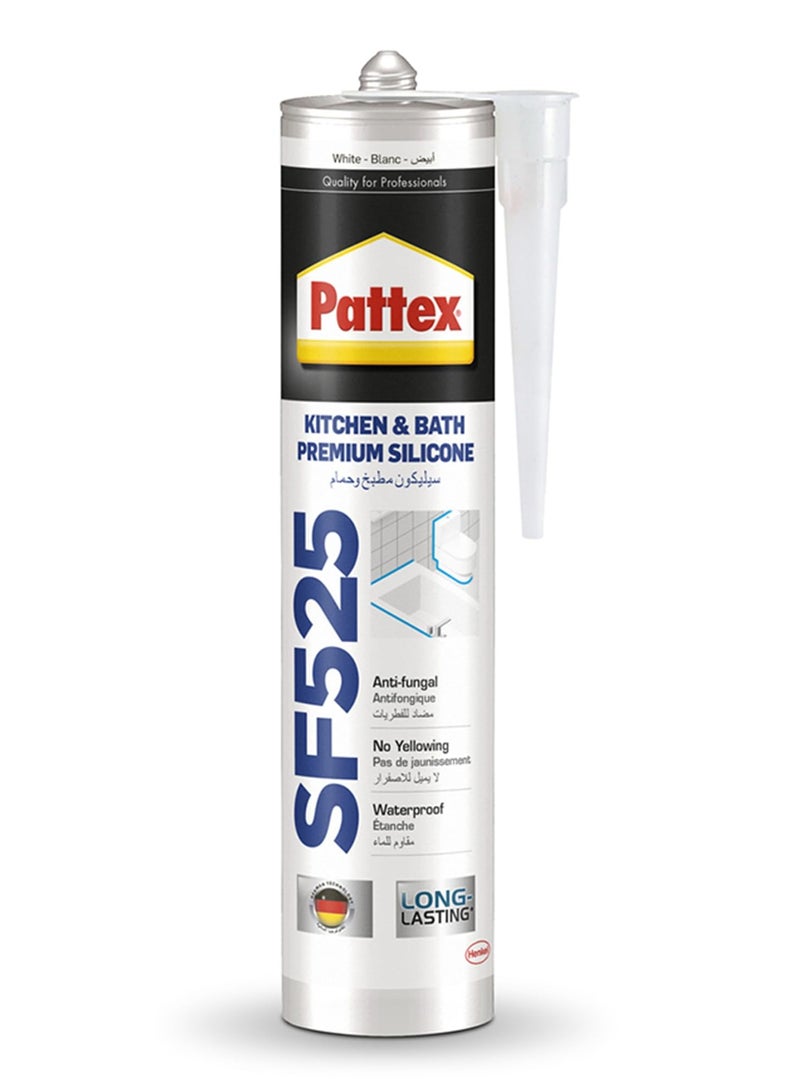 باتكس مانع تسرب السيليكون الفاخر للمطبخ والحمام من باتكس Sf525، مقاوم للعفن، مثالي للاستحمام والمراحيض والبلاط، مانع تسرب سهل للحمامات 1X280 مل - Image 1