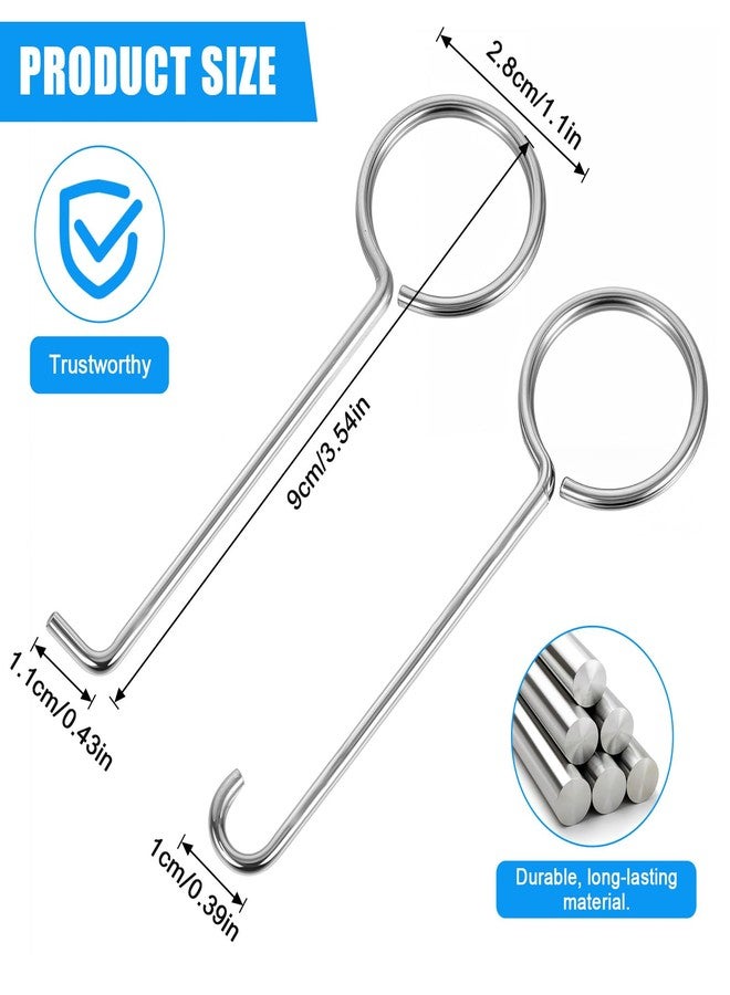 Ymapinc Drain Key Lifting Hooks, Easy Drain Grate Cleaning Hook, Stainless Steel Talon Drain Opener, Efficient Clog Remover for Bathroom, Kitchen, and Utility Drains Grate, Silver 5 PCS - Image 3