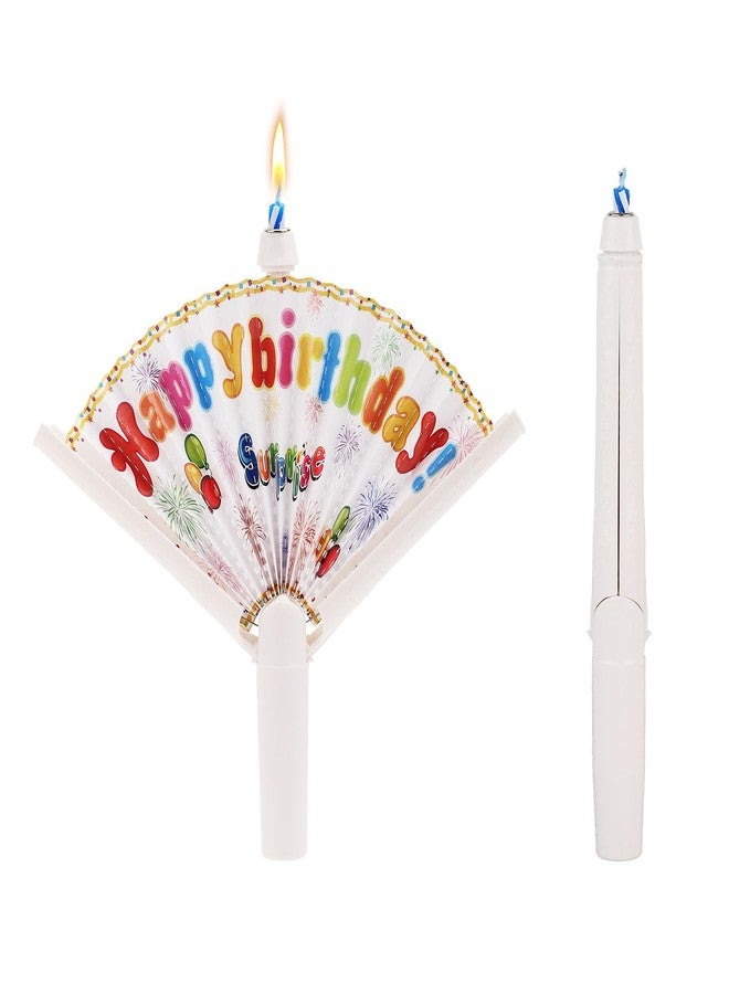 PEUTIER 2pcs Novelty Fan Birthday Candle, Pop-up Surprise Clown Candles Funny Cake Topper Cool Fun Candle Trick Candles Creative Happy Birthday for Party Supplies - Image 1