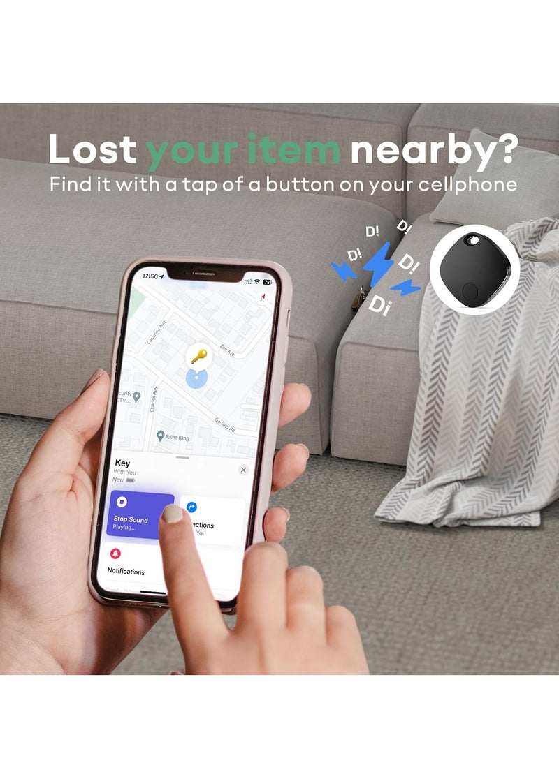 Generic - Tracker Bluetooth Item Finder, Compatible with Apple Find My (iOS Only), Replaceable Battery, IP67 Waterproof, for Keys, Luggages, Suitcases, Wallets, Bags, 1 Pack, Black - Image 1