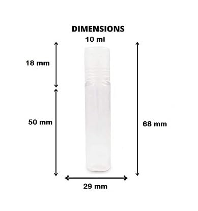 M.C. PIPWALA MC PIPWALA 10ml Empty ClearTransparent Plastic Refillable and Leakproof Roll On Bottles With Clear Cap For Essential Oils perfumes lip balms 5 pcs  - Image 4