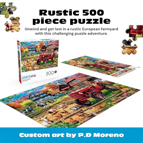 Buffalo Games 500 Piece Jigsaw Puzzle PD Moreno European Countryside Made in USA Premium Recycled Board FullColor Poster Giftable Art - Image 5