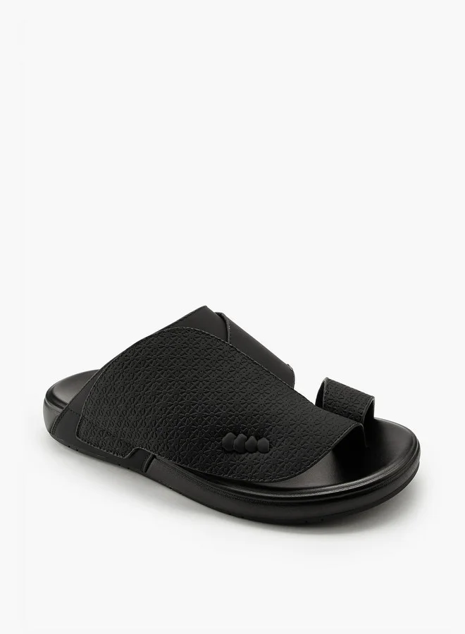 DUCHINI Men's Textured Slip-On Arabic Sandals