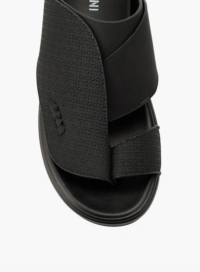 DUCHINI Men's Textured Slip-On Arabic Sandals