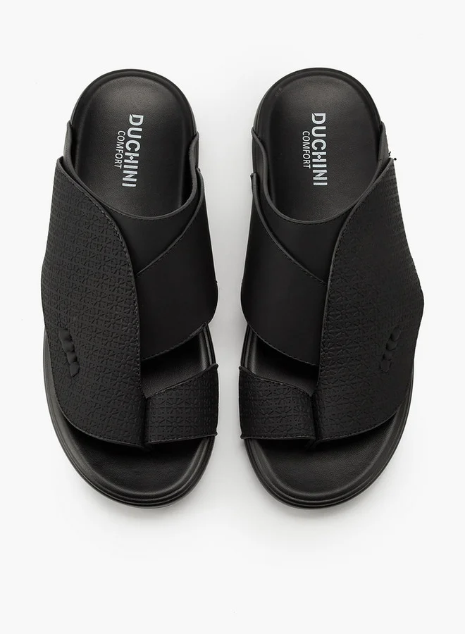 دوتشيني Men's Textured Slip-On Arabic Sandals