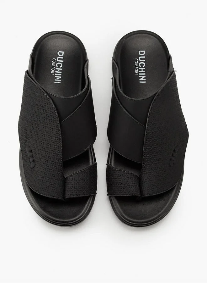 DUCHINI Men's Textured Slip-On Arabic Sandals