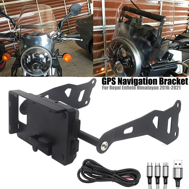 QASULER Motorcycle Phone GPS Mount for Royal Enfield - Image 2