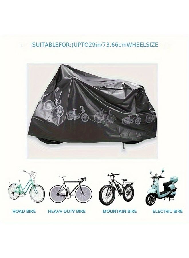 Black 3D Thickened Bike Motorcycle And Electric Scooter Cover Transparent Reusable Protective Case - Image 2