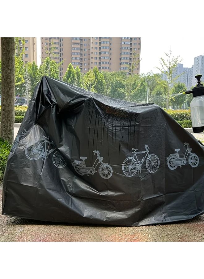 Black 3D Thickened Bike Motorcycle And Electric Scooter Cover Transparent Reusable Protective Case - Image 3