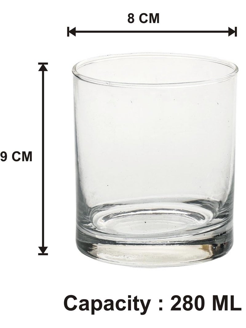 Somil Clear Elegance Timeless Glass Designs for Every Occasion 280 ml Capacity Pack of 4 Size 9 X 8 X 8 Cm - Image 3