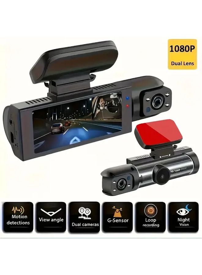 Dual Lens Dash Cam Front Interior 1080P HD Night Vision G Sensor 32GB Card - Image 3
