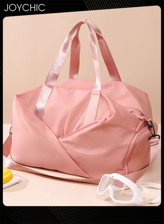 Joychic حقيبة كتف رياضية بتصميم صلب بسعة كبيرة مع جيب منفصل للملابس الجافة والرطبة للنساء، رياضة، يوغا، سفر، لياقة بدنية، وردي - Image 5