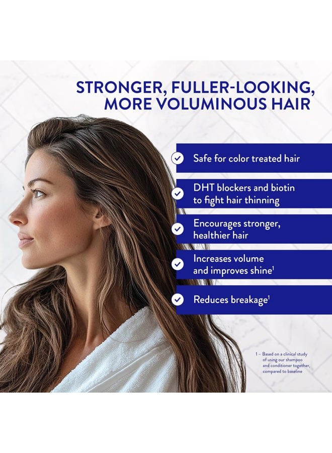 Routine Wellness Anti-Thinning Shampoo and Conditioner Set for Thinning Hair - Biotin DHT Blocker Women & Men - Color Safe Shampoo for Hair Loss & Healthier Hair - Coconut & Vanilla (Pack of 2) - Image 3