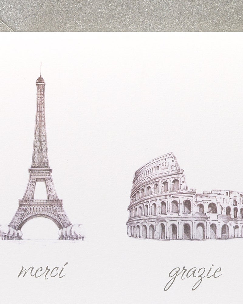 Papyrus Thank You Cards with Envelopes, World Icons (14-Count) - Image 3