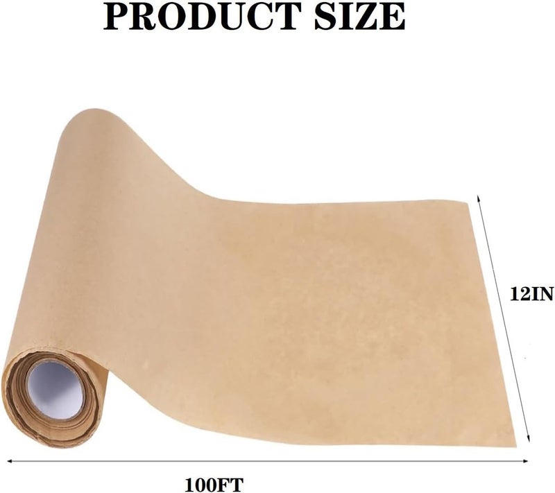 UDAREIT Brown Butcher Paper Roll for Smoking Meat Unwaxed 12 Inch x 100 Feet, BBQ Peach Wrapping Paper for Smoking Meat, Brisket, Crawfish Boil or Table Runner - Image 2