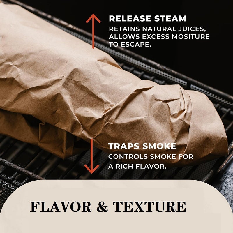UDAREIT Brown Butcher Paper Roll for Smoking Meat Unwaxed 12 Inch x 100 Feet, BBQ Peach Wrapping Paper for Smoking Meat, Brisket, Crawfish Boil or Table Runner - Image 4