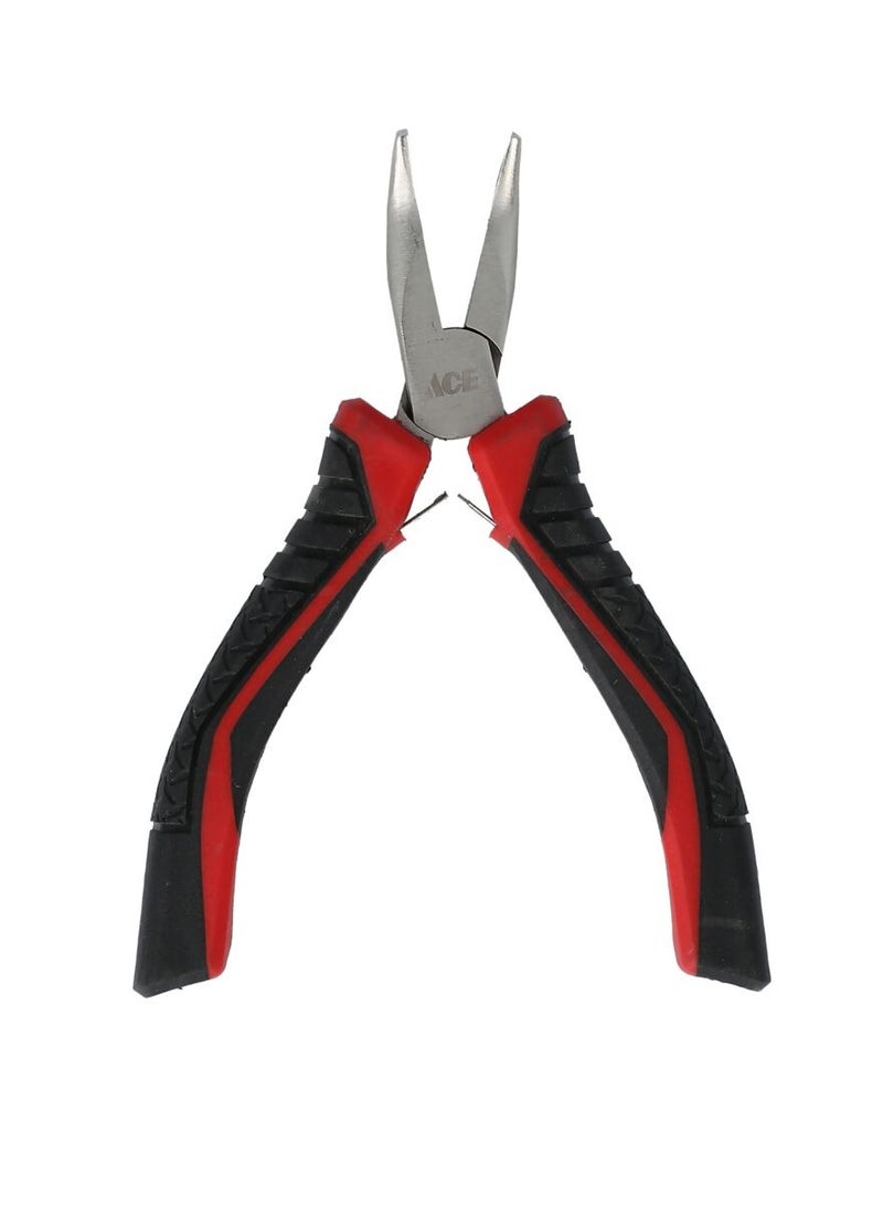 ACE Precision Bent Nose Plier Black and Red 4.5inch - Image 2