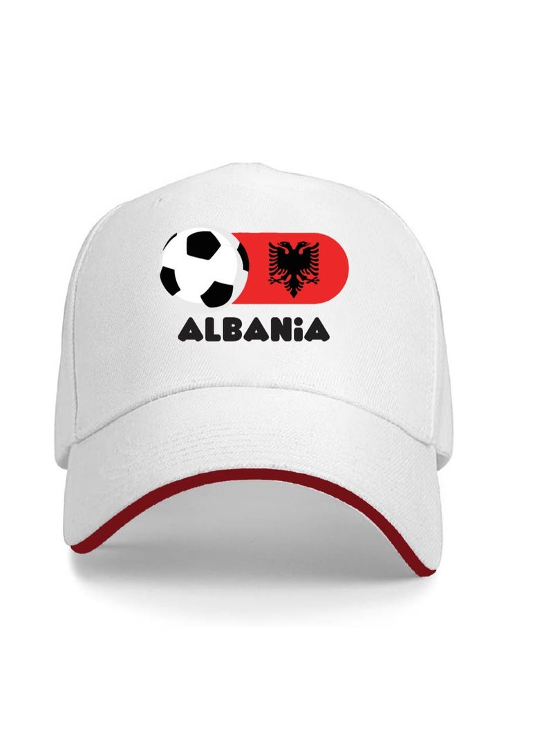 PRINTSHOP4ME Albania Unisex Adult Football Cap for Both Men and Women With Metal Adjustable Buckle Closure - Perfect for Football Fans, Match Days, Outdoor Activities, and Everyday Wear - Image 1