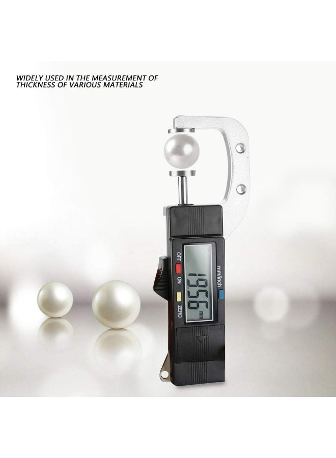 مقاييس سمك، مقياس سمك الكتروني مع شاشة LCD رقمية، اداة قياس سمك 0-25 ملم، يدعم تحويل المليمتر والانش - Image 3