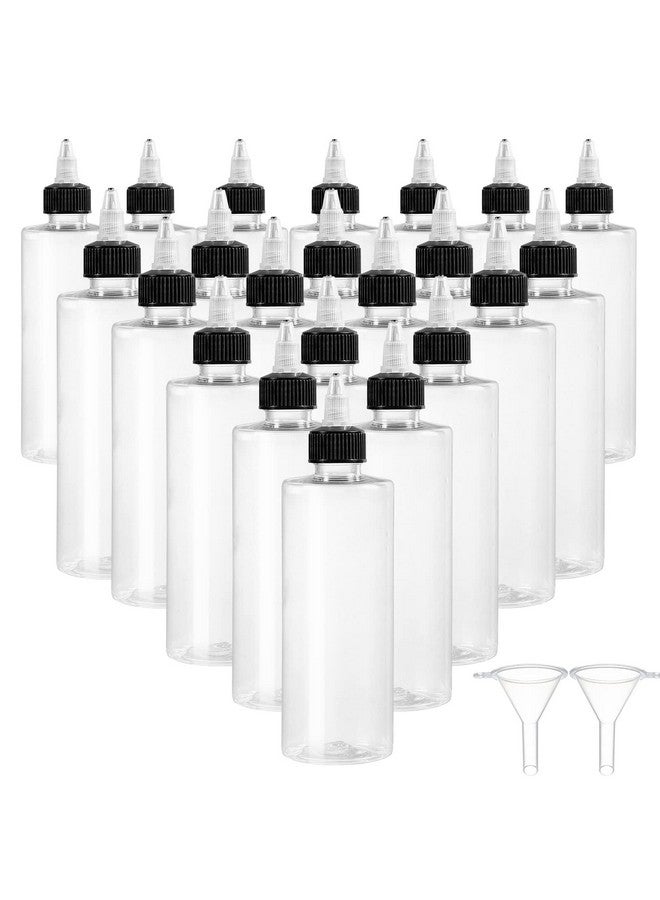 Yephets Yephets 22Pack 8oz Plastic Squeezing Bottles, Clear Oil Dispenser Dropper Bottle Applicator with Twist Top Cap and Leak-Proof Inner Gasket for Crafts, Art, Glue, Paint and More (8 OZ)  - Image 1