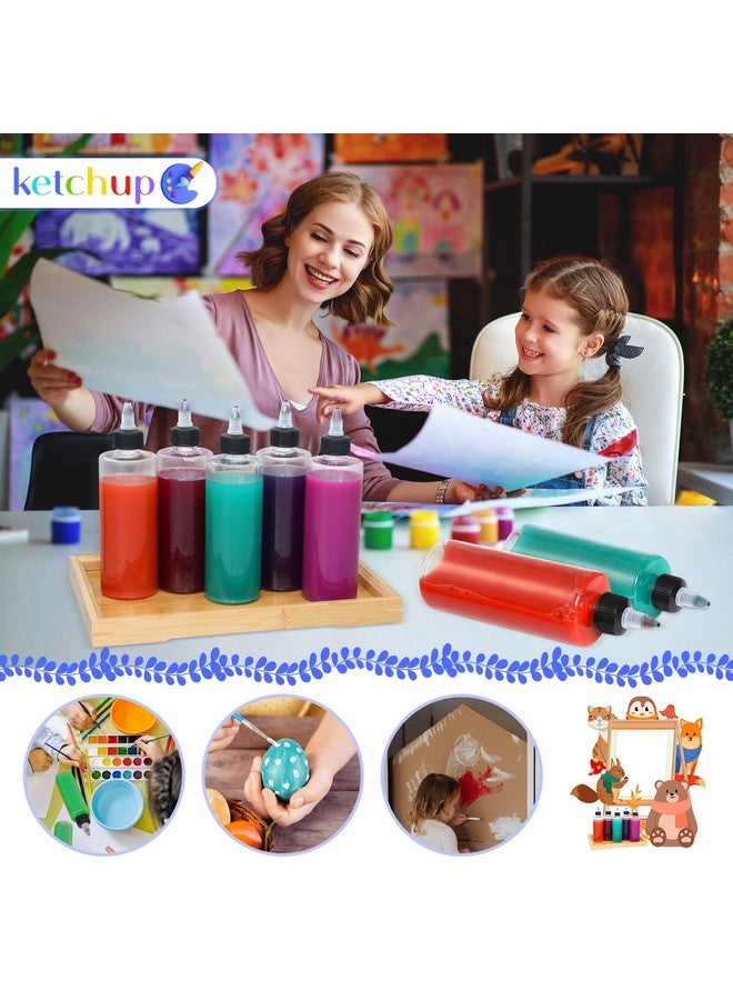Yephets Yephets 22Pack 8oz Plastic Squeezing Bottles, Clear Oil Dispenser Dropper Bottle Applicator with Twist Top Cap and Leak-Proof Inner Gasket for Crafts, Art, Glue, Paint and More (8 OZ)  - Image 5