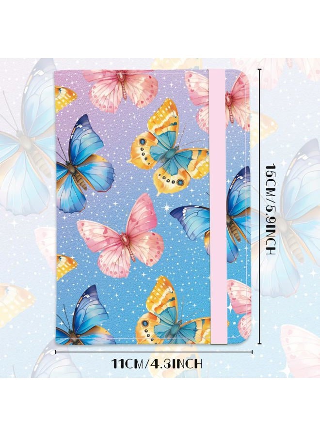 beinkmake Colorful Leather Passport Holder Cover Travel Wallet Passport Case with Credit Card Slots for Women Men, Colorful Butterflies - Image 2