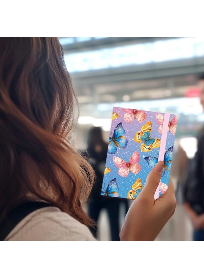beinkmake Colorful Leather Passport Holder Cover Travel Wallet Passport Case with Credit Card Slots for Women Men, Colorful Butterflies - Image 5