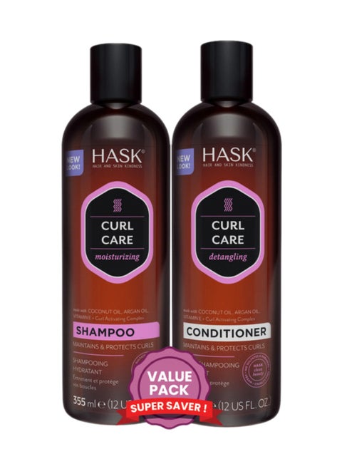 Curly Care Shampoo 355Ml & Conditioner 355Ml X2 Value Pack