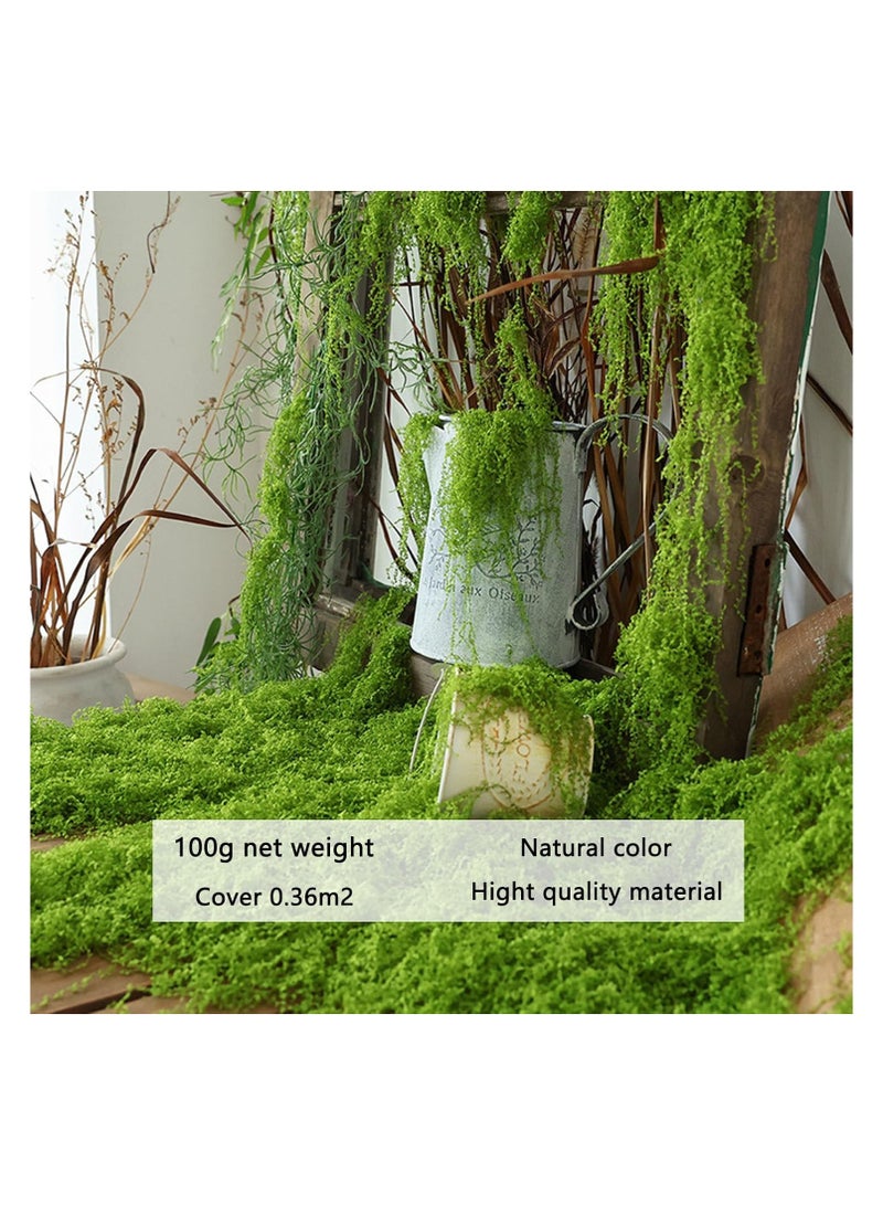 Fake Green Moss,100g Decorative Artificial Moss for Crafts ,Artificial Faux Moss for DIY Table Centerpieces Wedding Party Decor Fairy Garden Floral - Image 3