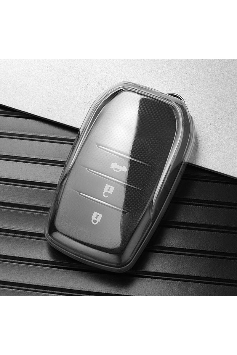 Transparent Soft Tpu Car Remote Key Case Cover for Toyota RAV4 Crown Hilux Fortuner Camry Land Crui