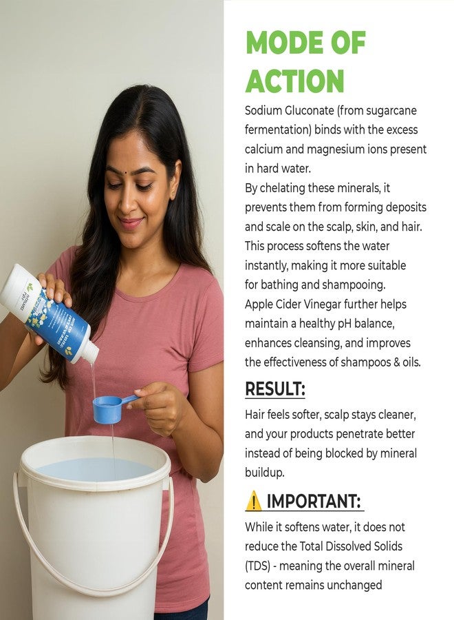 Avimee Herbal Instant Water Softener | Makes Your Water Hair & Skin Friendly | Reduces Hair Fall & Skin Itching | Disables Hardness & Maintains pH Level | Non Toxic and 100% Safe (400ml (Pack of 1)) - Image 4