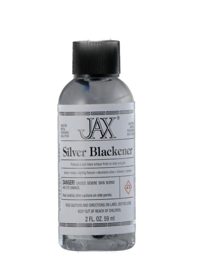 JAX Silver Blackener - Metal Finishing Solution - Antique Finish Without Heat or Electricity - 2 Ounce - Image 1