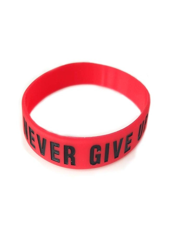 JOYID "Never give up Motivational Bracelets Rubber Band Wristbands Jewelry Inspirational Bracelets Gifts-3pcs - Image 4