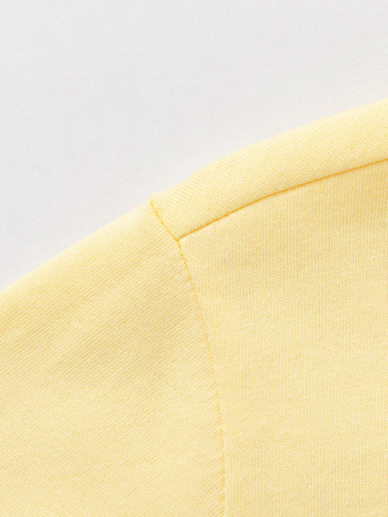 Balabala Yellow Toddler Unisex Round v-neck short-sleeved T-shirt  | Best Price UAE