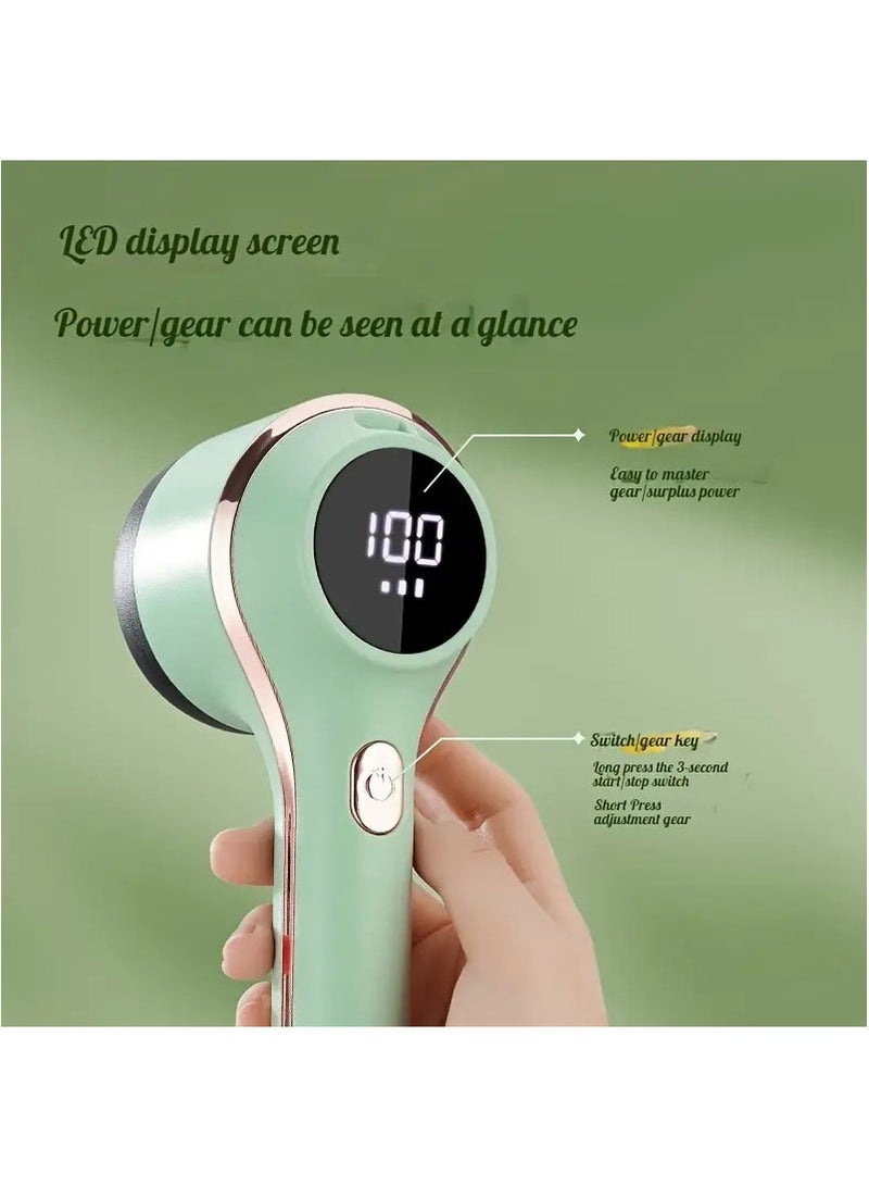 Fabric Shaver and Lint Remover, Electric Lint Remover, USB Rechargeable Model Sweater Defuzzer, 3 Speed Sweater Defuzzer with LED Display Screen for Clothes, Furniture (Purple) - Image 5